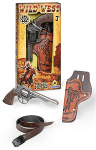 Gonher The Sheriff 8 Shot Diecast Cap Gun & Holster Set - Silver