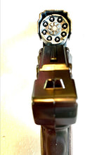 Load image into Gallery viewer, Gonher German Luger Style Pistol 8 Shot Die-Cast Cap Gun - Silver Finish
