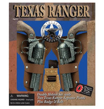 Load image into Gallery viewer, Big Tex Double Revolver Pistol &amp; Holster Set 12-Shot Ring Cap
