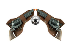 Load image into Gallery viewer, Big Tex Double Revolver Pistol &amp; Holster Set 12-Shot Ring Cap
